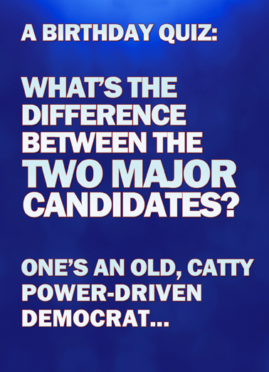 The Two Major Candidates Hillary Clinton Ecard Cover
