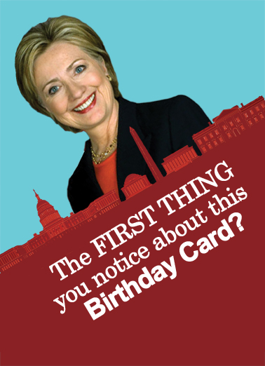Thing You Notice Hillary Clinton Card Cover