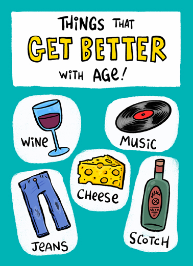 Things That Get Better Aging Ecard Cover