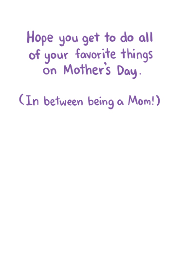 Things To Do Mother's Day Ecard Inside
