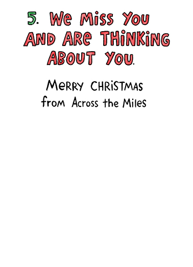 Thinking About You Christmas Ecard Inside