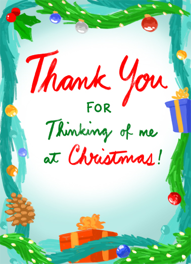 Thinking of Me XMAS  Ecard Cover