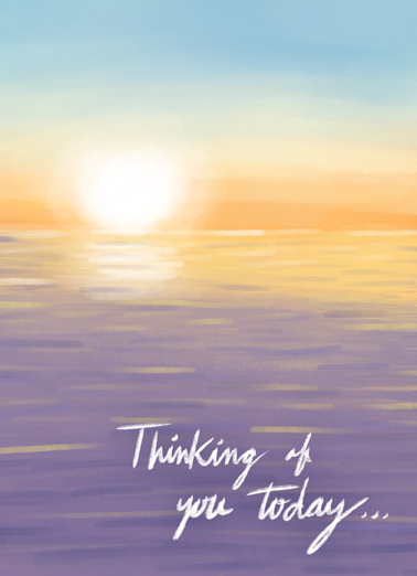 Thinking of you Sunset For Anyone Ecard Cover