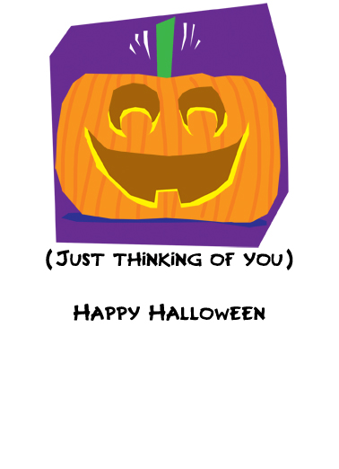 Thinking of Halloween Card Inside