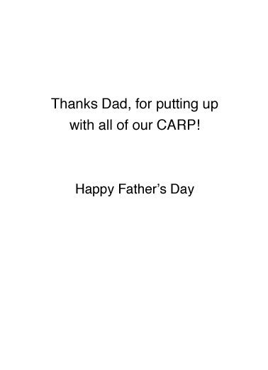 This Carp Father's Day Ecard Inside