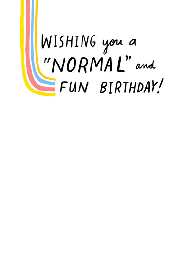 This Last Year New Normal Card Inside