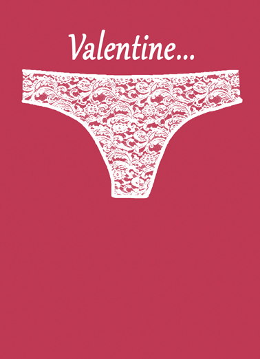 Thong Valentine's Day Card Cover