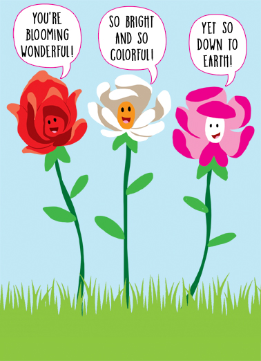 Three Flowers  Ecard Cover