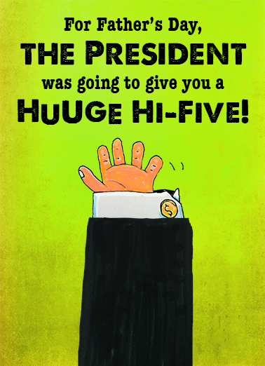 Tiny Hands Dad Funny Political Ecard Cover