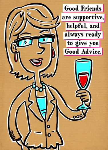 Tipsy Therapist 5x7 greeting Card Cover