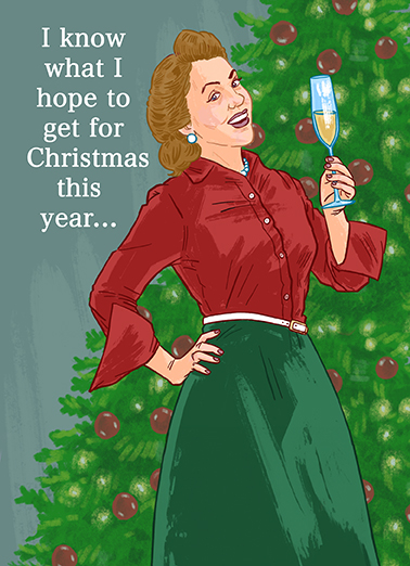 Tipsy at Xmas Christmas Card Cover