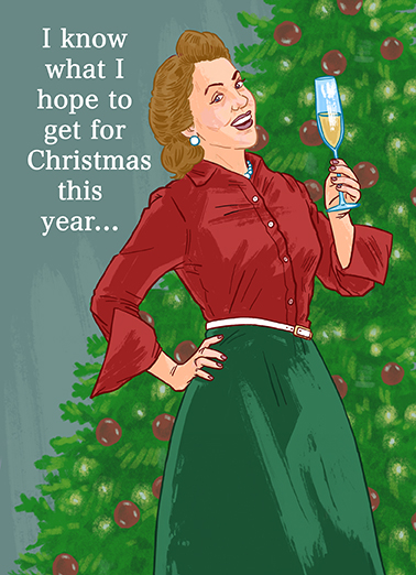 Tipsy at Xmas Lee Card Cover