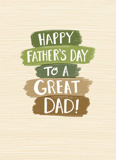To A Great Dad Lettering Card Cover