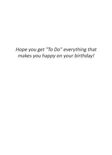 To Go Out Birthday Ecard Inside