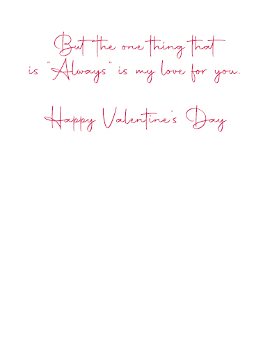 To My Love Valentine's Day Card Inside