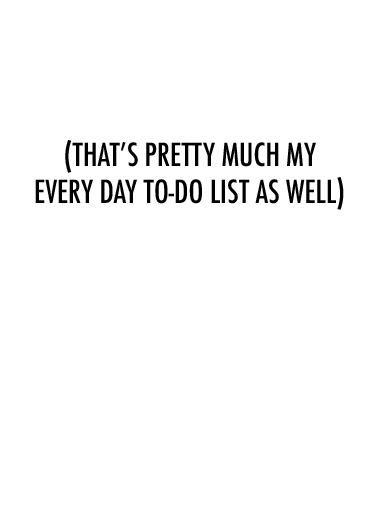 To-Do For Husband Ecard Inside