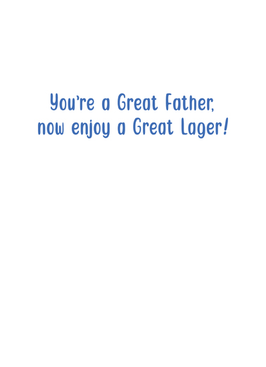 Toast on Father's Day Father's Day Card Inside