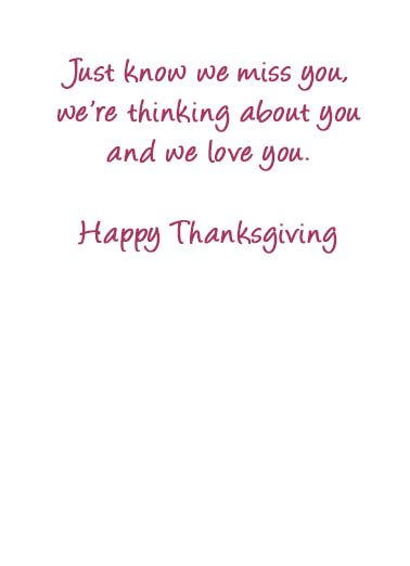 Together for Thanksgiving Thanksgiving Ecard Inside
