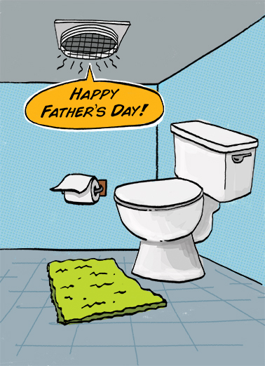 Toilet Fan FD 5x7 greeting Card Cover