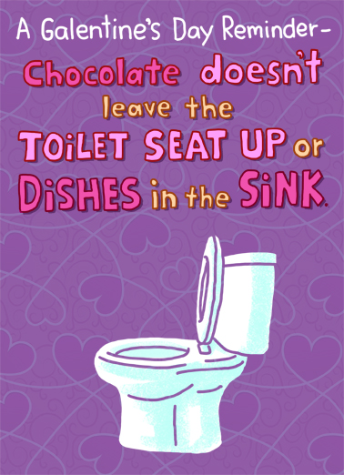 Toilet Seat GAL Galentine's Day Ecard Cover
