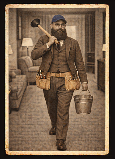 Toilet Warrior Father's Day Ecard Cover