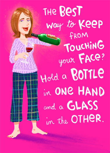 Touch Face Cartoons Ecard Cover