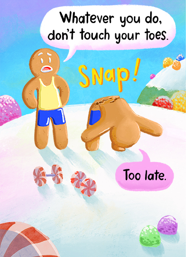 Touch Toes Christmas Card Cover