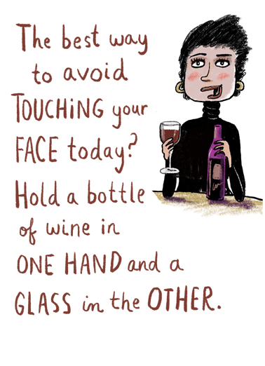 Touching Face Wine Card Cover