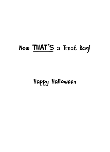 Treat Bag 5x7 greeting Card Inside