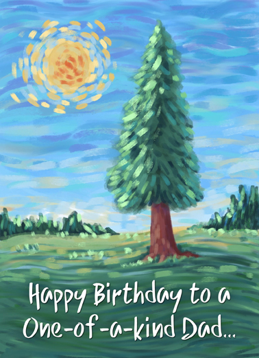 Tree Dad Bday From Son Ecard Cover