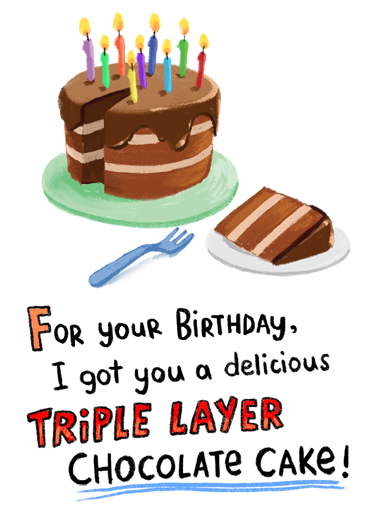 Triple Layer Birthday Ecard Cover