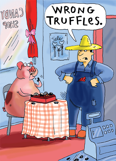 Truffles Pig Illustration Card Cover