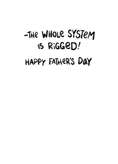 Trump 1 Dad Father's Day Card Inside