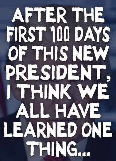 Trump 100 Days  Card Cover