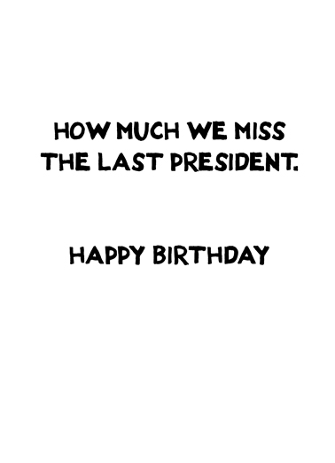 Trump 100 Days  Card Inside