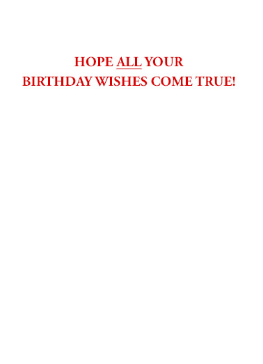 Trump 2020 Scary Birthday Card Inside