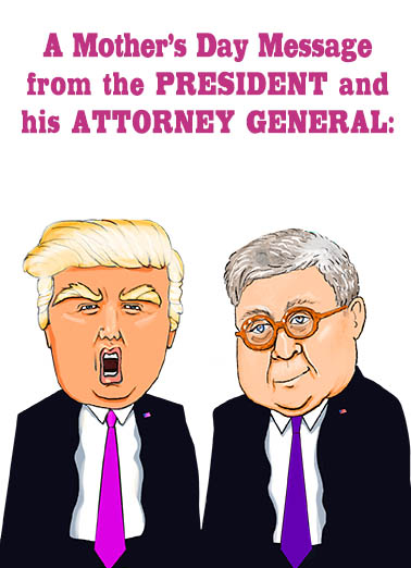 Trump Barr Mom Mother's Day Card Cover