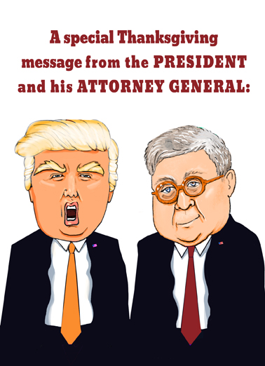 Trump Barr Thanks  Card Cover