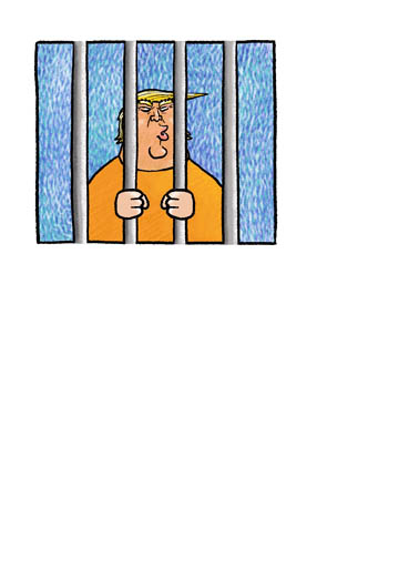 Trump Bars Wishes Birthday Card Cover