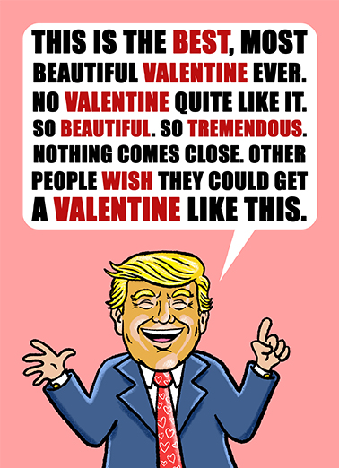 Trump Best Most Valentine  Ecard Cover