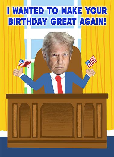 Trump Birthday Great Again Birthday Ecard Cover