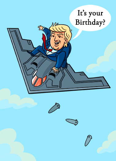 Trump Blast Birthday Ecard Cover