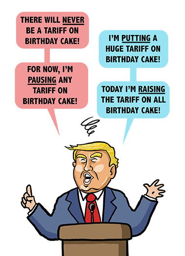 Trump Both Sides Tariff Funny Political Ecard Cover