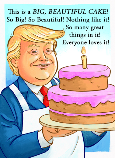 Trump Cake Birthday Ecard Cover