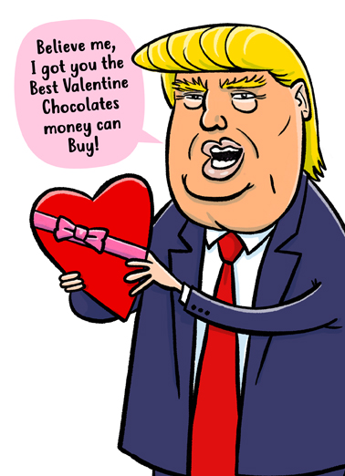 Trump Delicious Chocolates Funny Political Card Cover