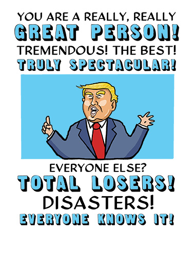 Trump Great Bday Birthday Card Cover