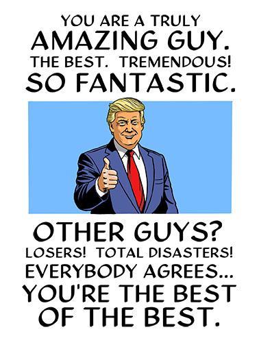 Trump Great Birthday Funny Political Card Cover
