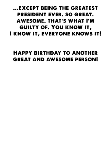 Trump Great and Awesome Birthday Ecard Inside