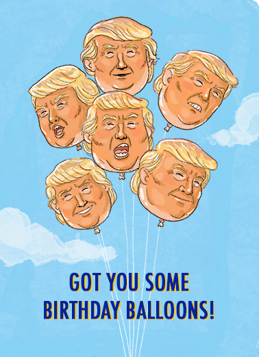 Trump Hot Air Birthday Card Cover