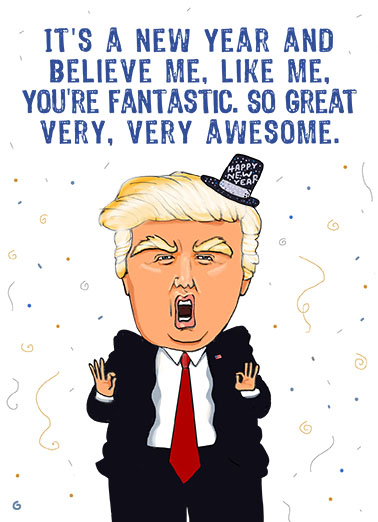 Trump Like Me New Year New Year's Ecard Cover